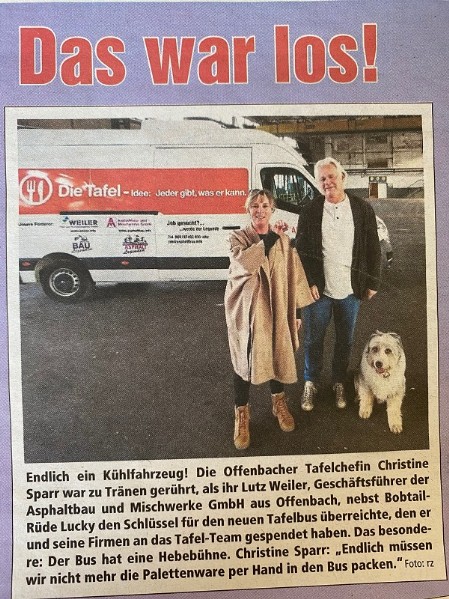 Extratipp Artikel Fartzeugspende an die Tafel Offenbach